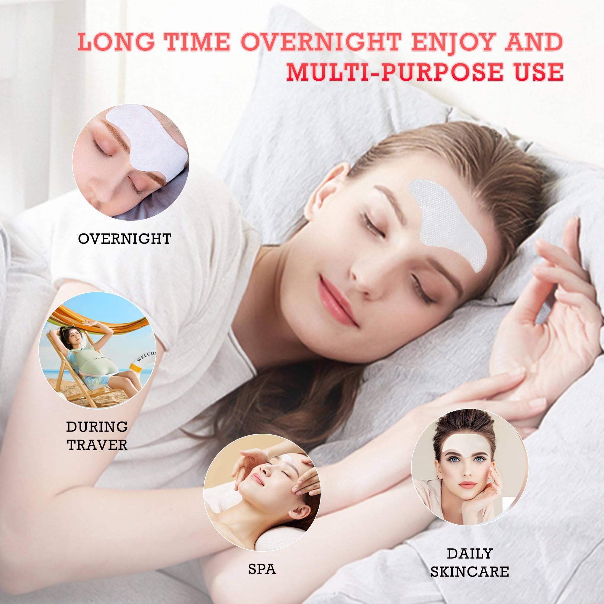 Auteek forehead patches closeup highlighting collagen for hydration.