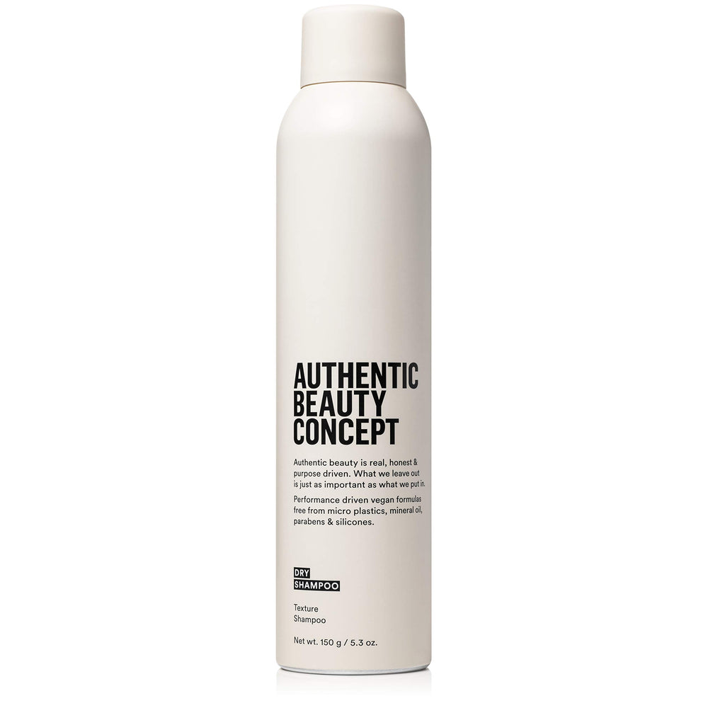 Authentic Beauty Concept dry shampoo bottle refreshing hair between washes with added texture