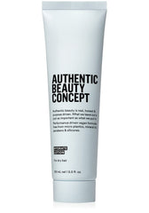 Authentic Beauty Concept Hydrate Lotion bottle demonstrates lightweight hydration for shiny, manageable hair