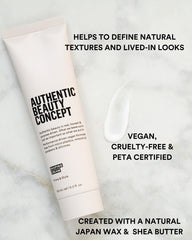 Authentic Beauty Concept Shaping Cream texture close-up shows lightweight definition.