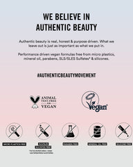Hands applying Authentic Beauty Concept Solid Pomade for easy mid-day touch-ups.
