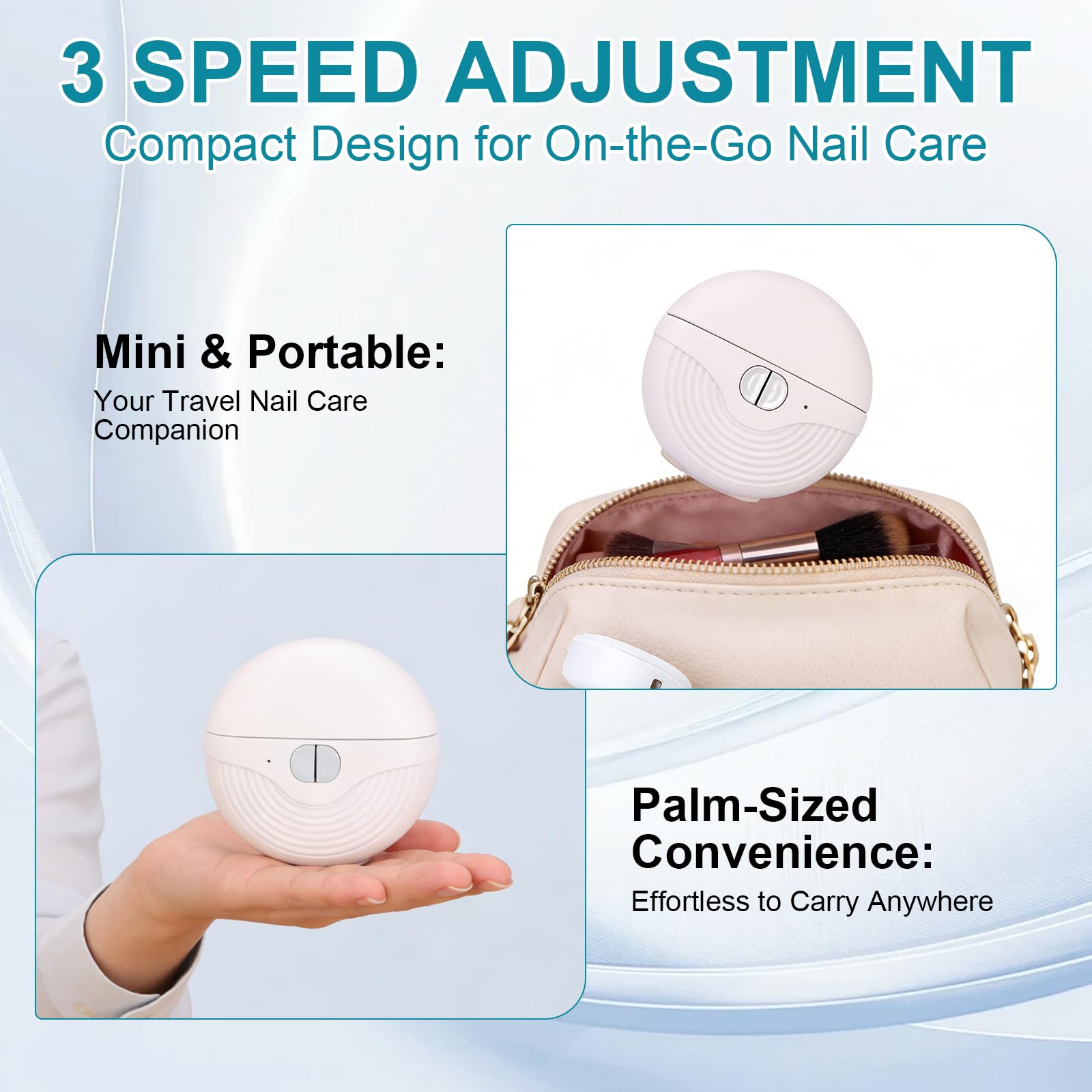 Safety sensor protects skin during trimming with the Automatic Nail Clipper.