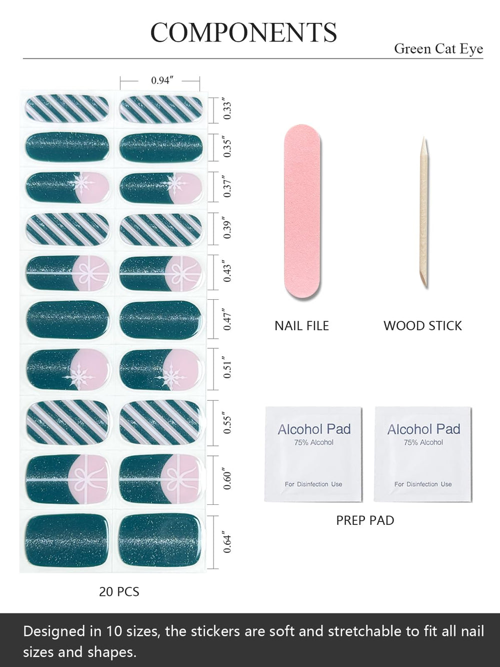 AutyaMee Bow nail strip design offers cute accents for daily wear