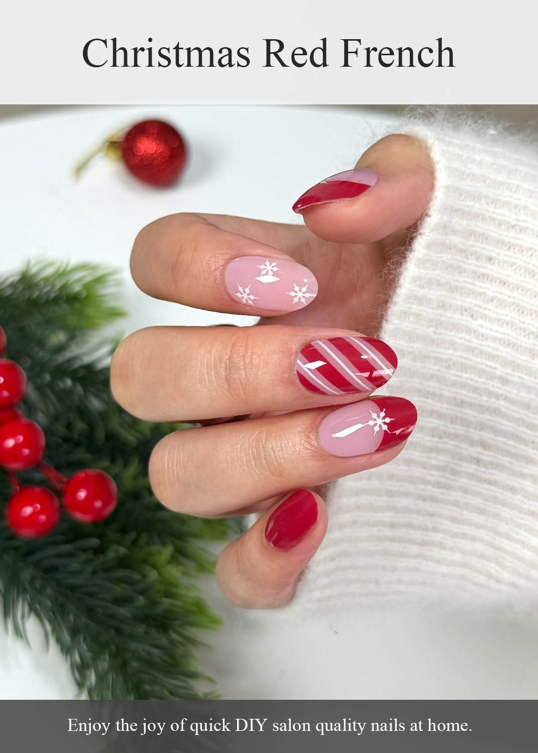 AutyaMee nail wrap Snowflake design adds festive flair with easy application.