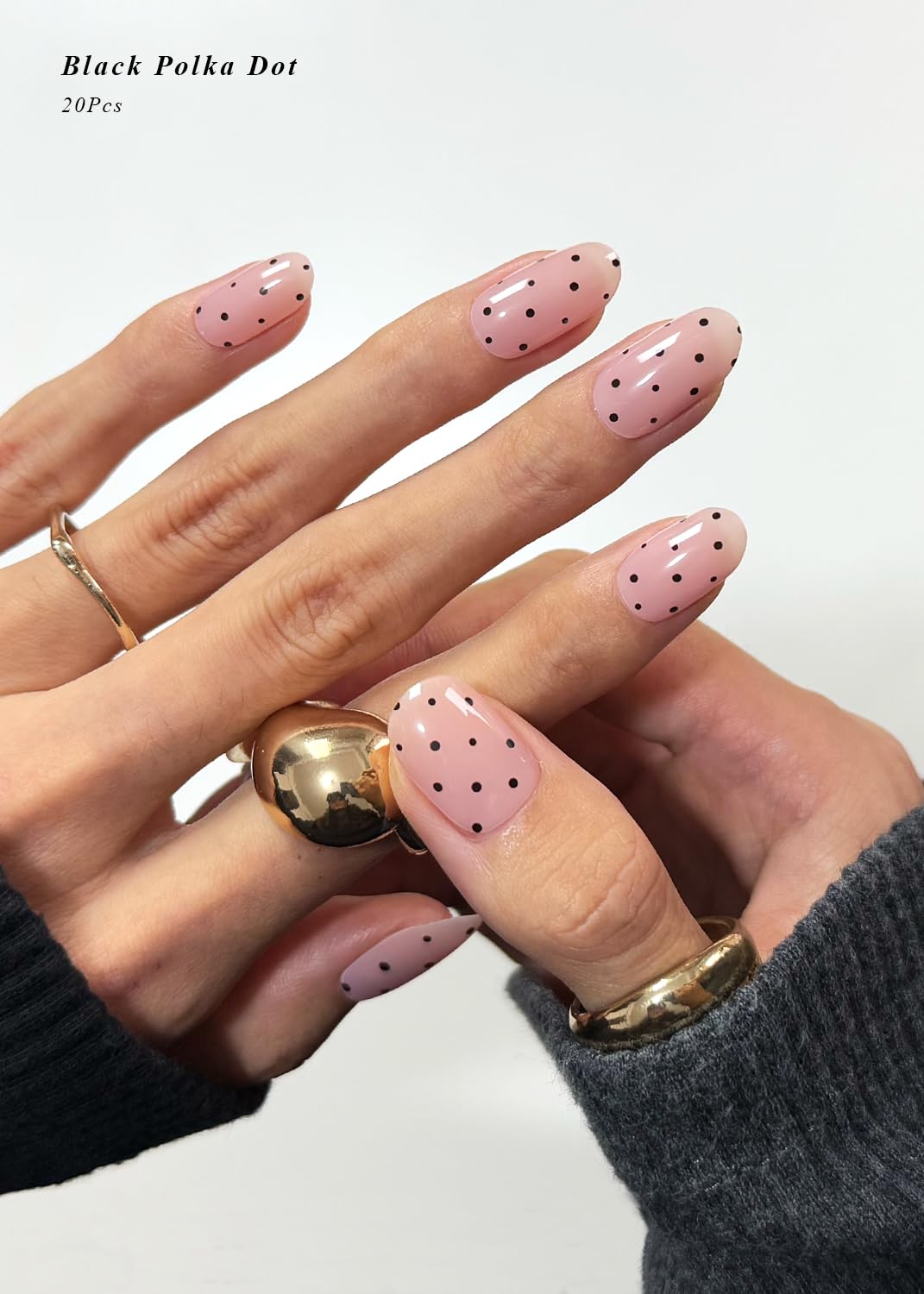 AutyaMee bare pink semi cured gel nail strips for neutral looks