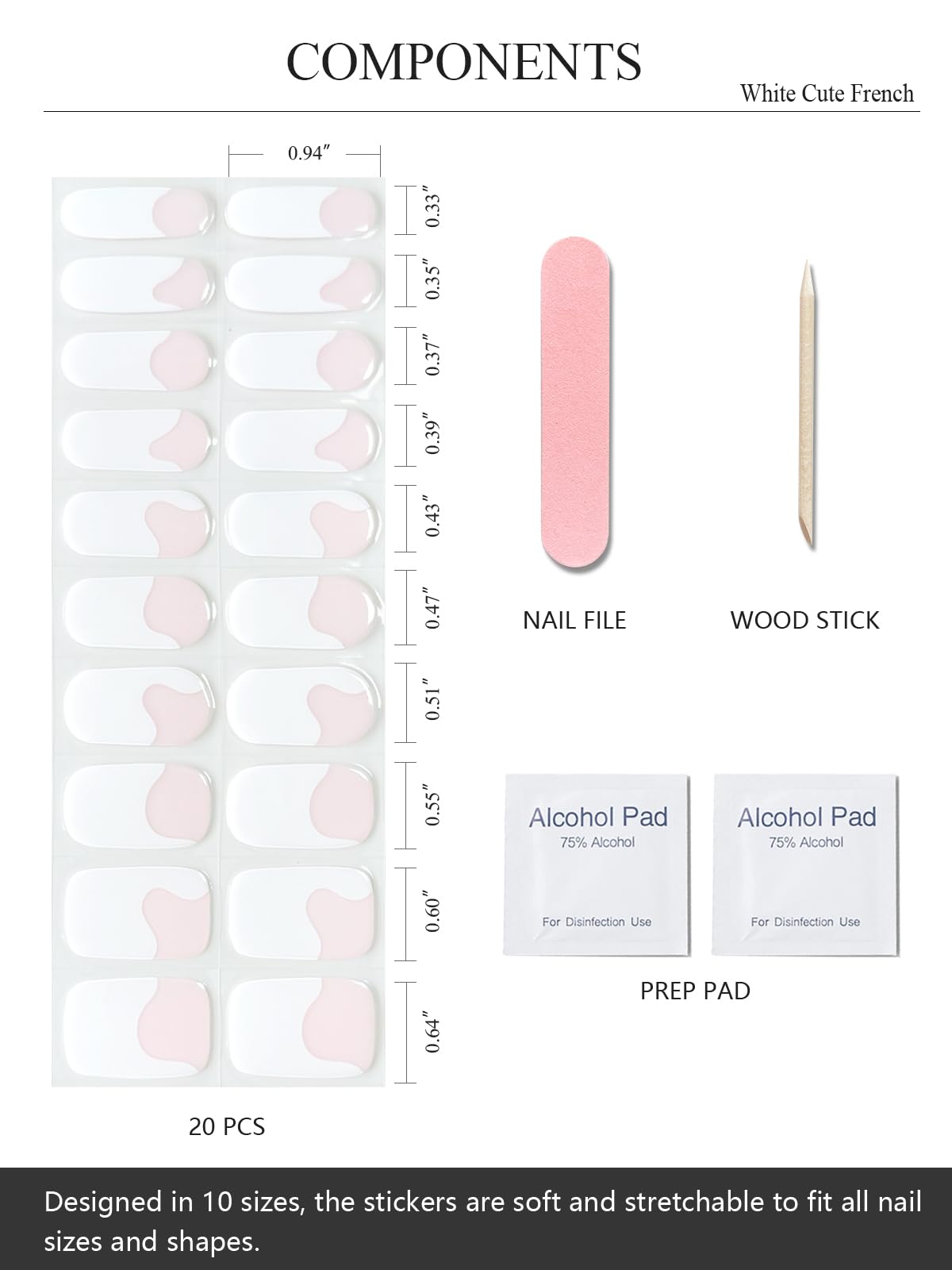 AutyaMee 20-pcs nail wraps package close-up for an easy home manicure.