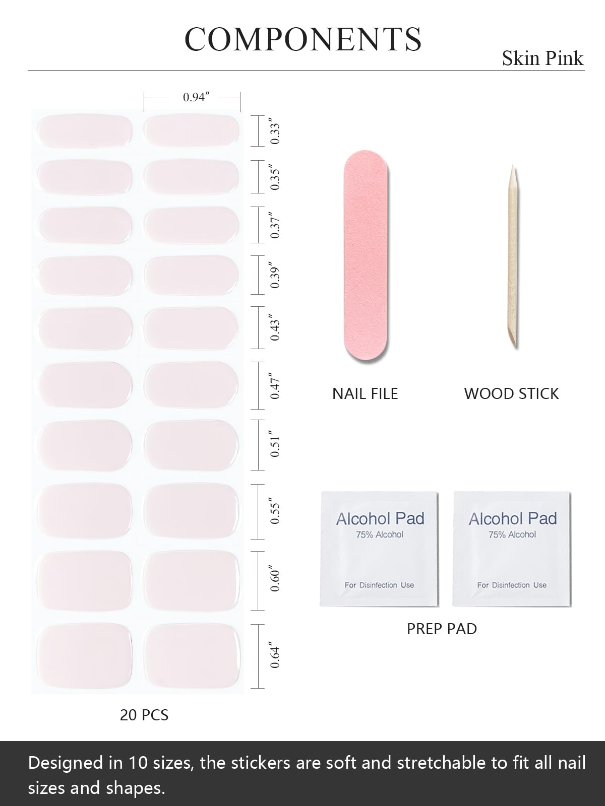 AutyaMee prep pads, file, and wooden stick streamline at home manicure
