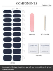 AutyaMee nail sticker set with prep pads and file for easy prep