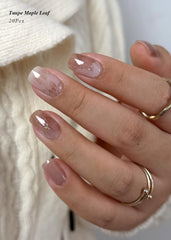AutyaMee semi-cured gel nail strips ready to cure under UV/LED lamp