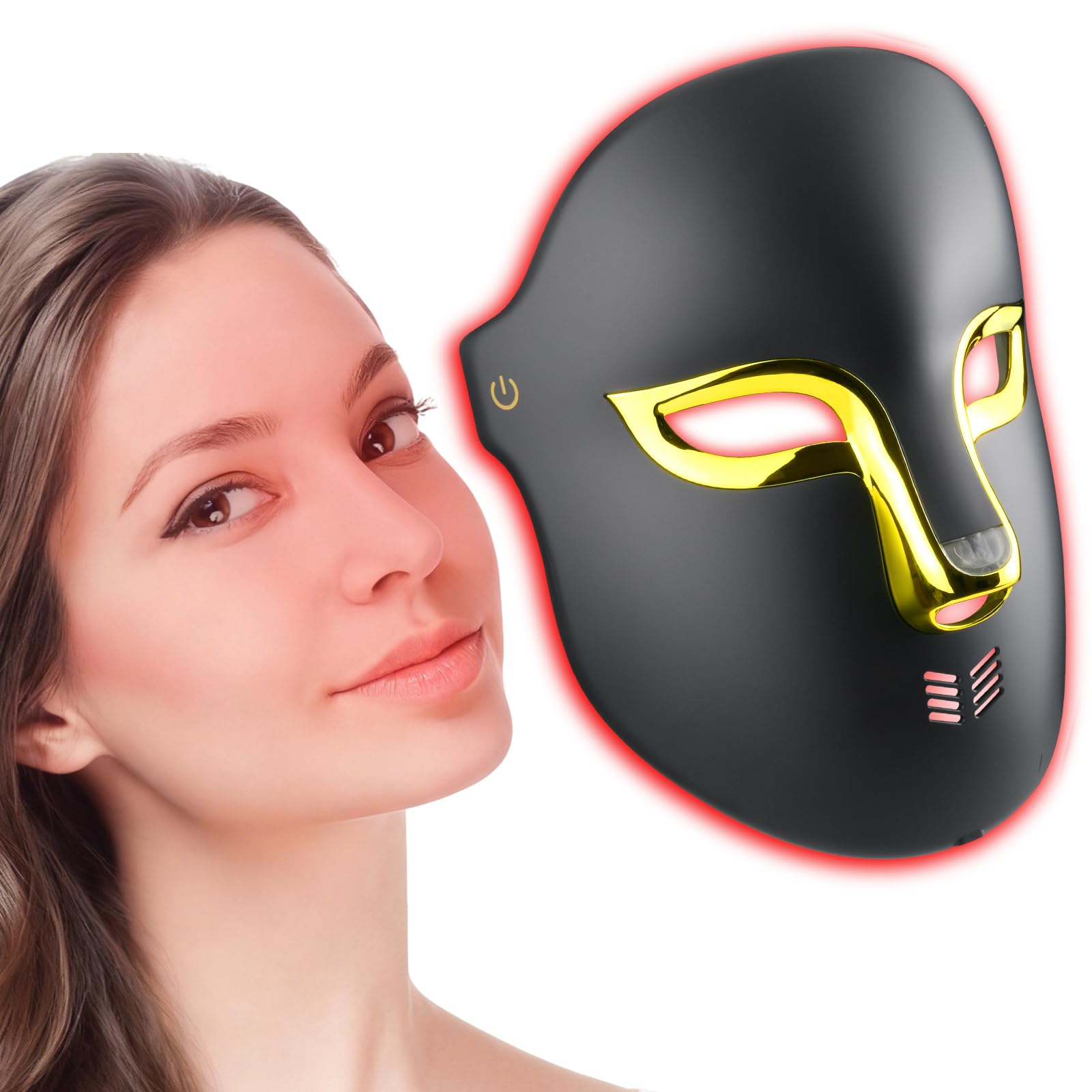 Auxoliev LED facial mask front view for an at-home acne-friendly skincare routine.