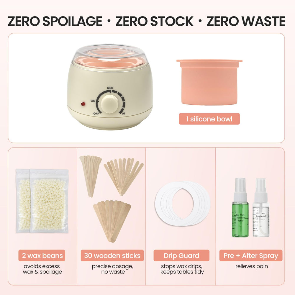 AUZEAL beginner starter kit includes essential tools for immediate waxing.