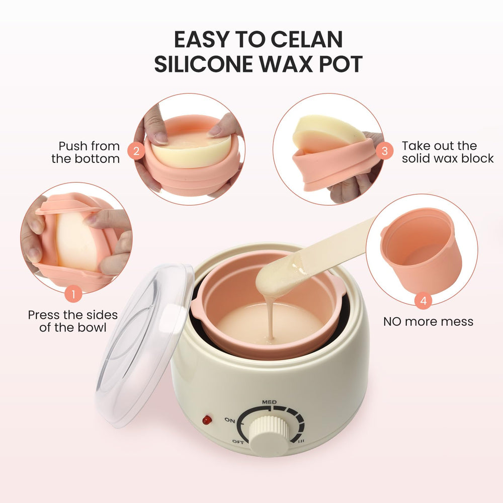 AUZEAL strip-free wax supports gentle hair removal for sensitive skin.