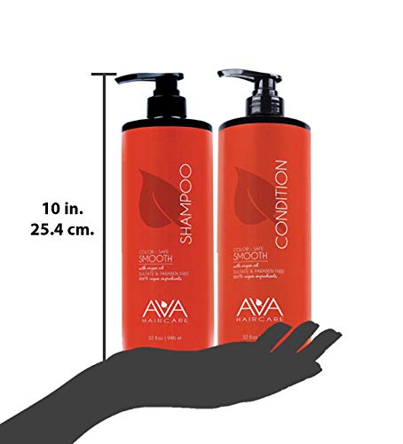 Ava Haircare Smooth Conditioner bottle supports detangling and a sleek, soft finish.