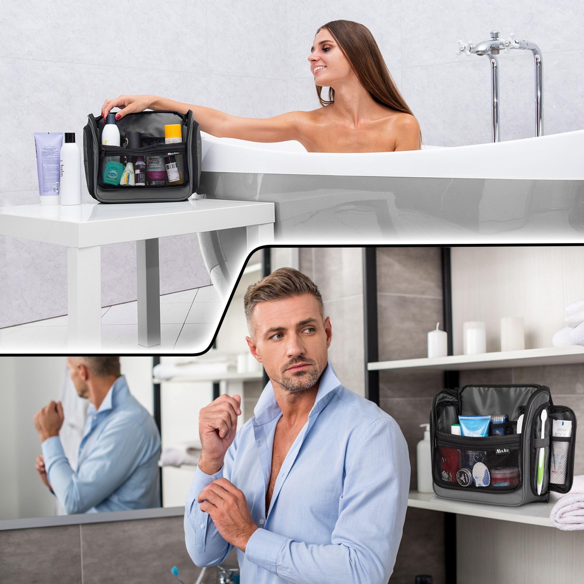 AvaJex travel bag waterproof liner protects clothes from spills and leaks