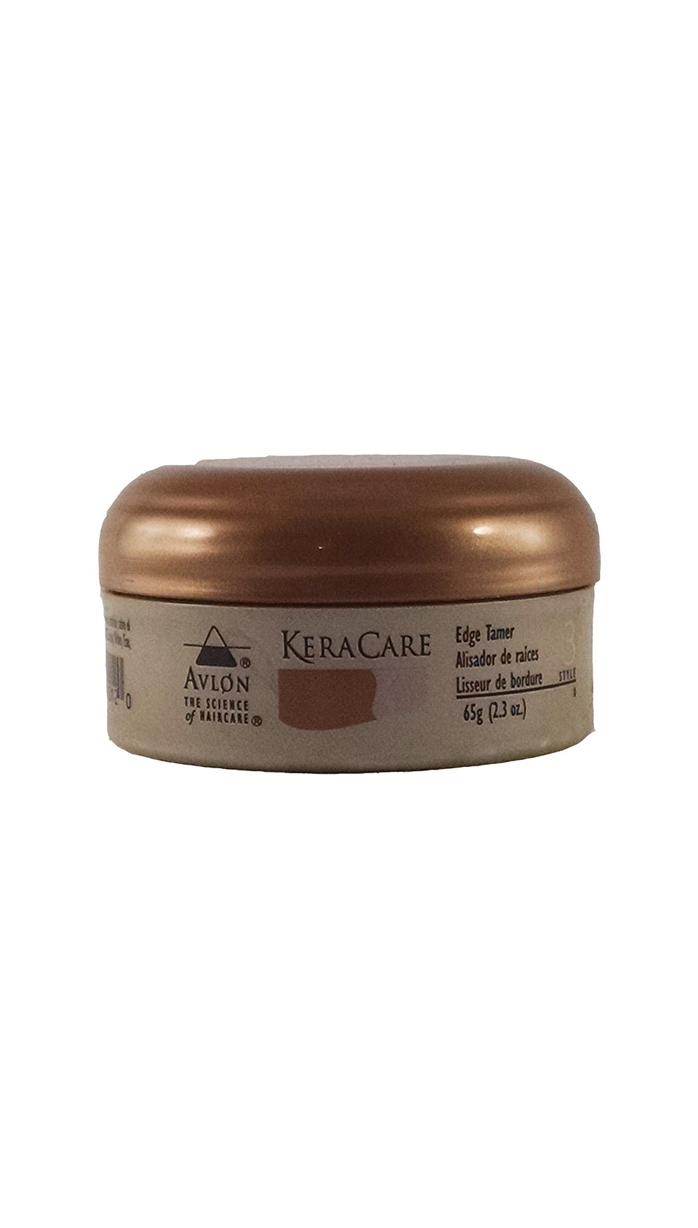 Close-up of Avalon Organics Avlon Keracare Edge Tamer smoothing edges for a silky finish.