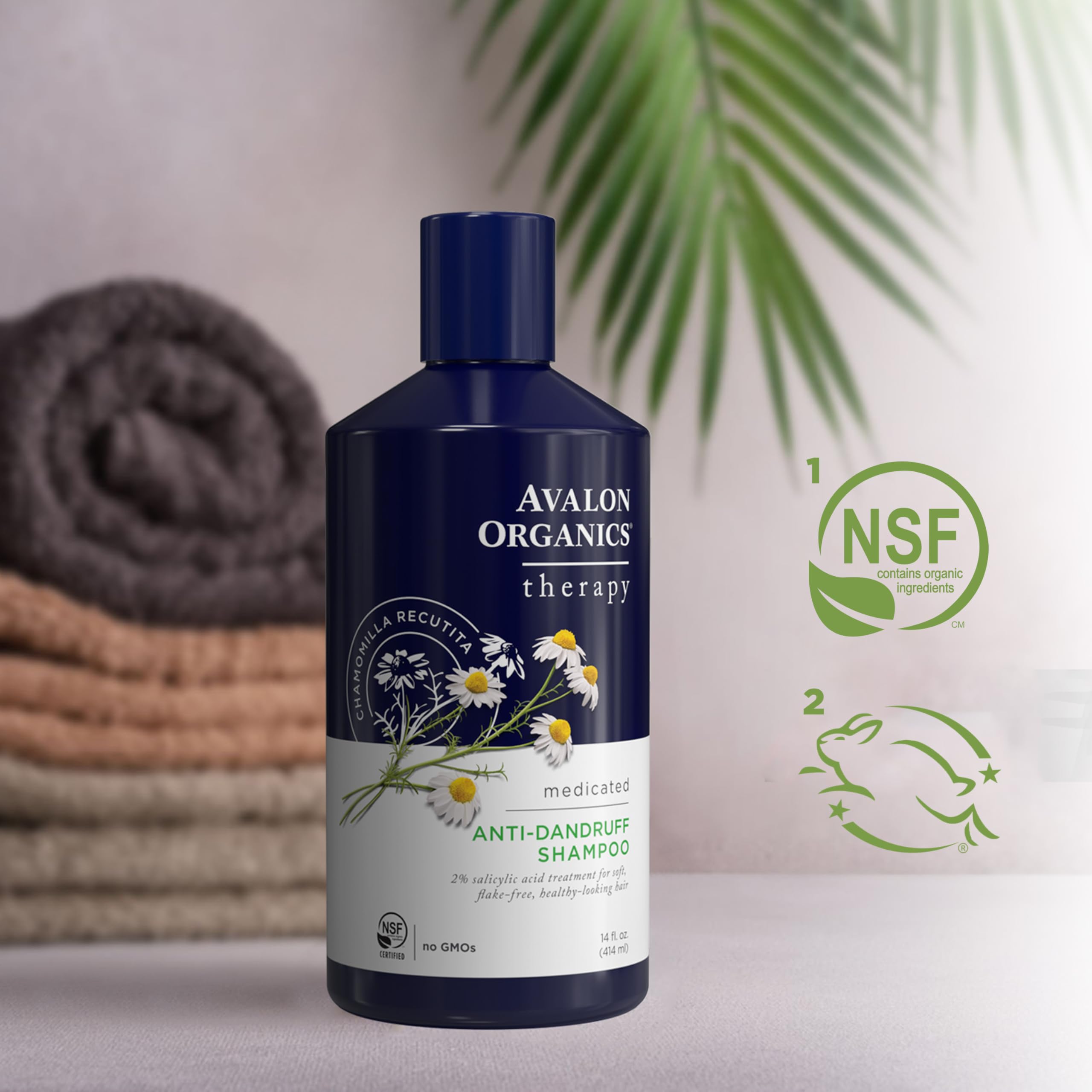Avalon Organics before-after hair visuals show improved smoothness.