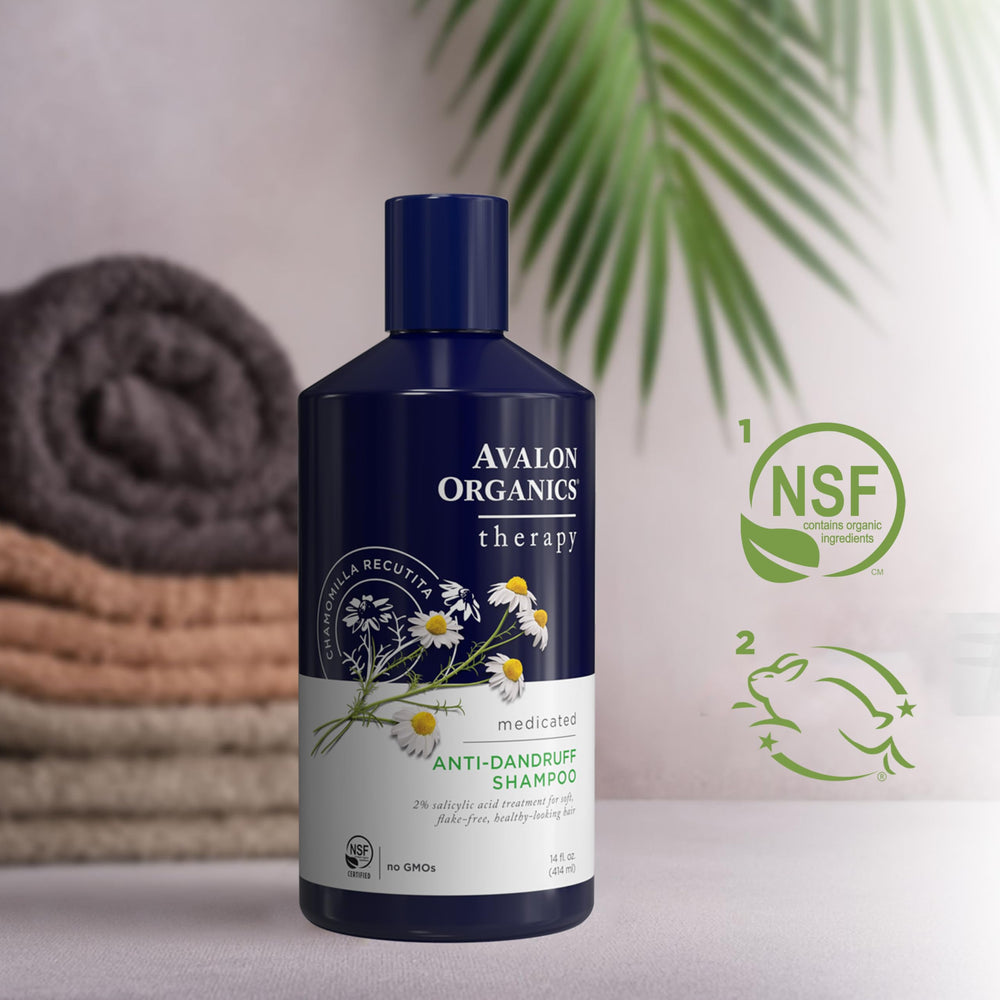 Avalon Organics before-after hair visuals show improved smoothness.