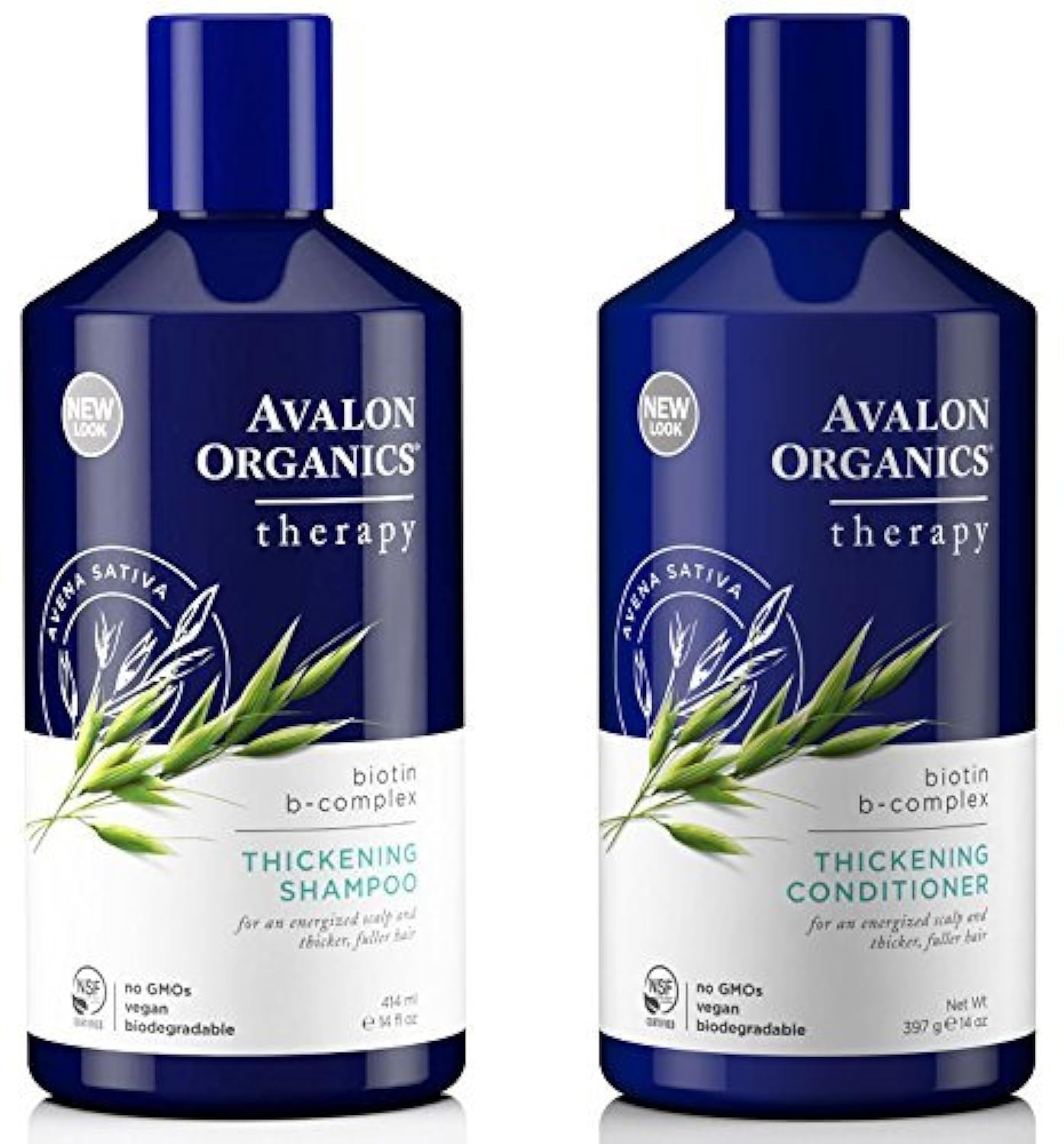 Avalon Organics Biotin B-Complex Shampoo bottle for fuller-looking hair