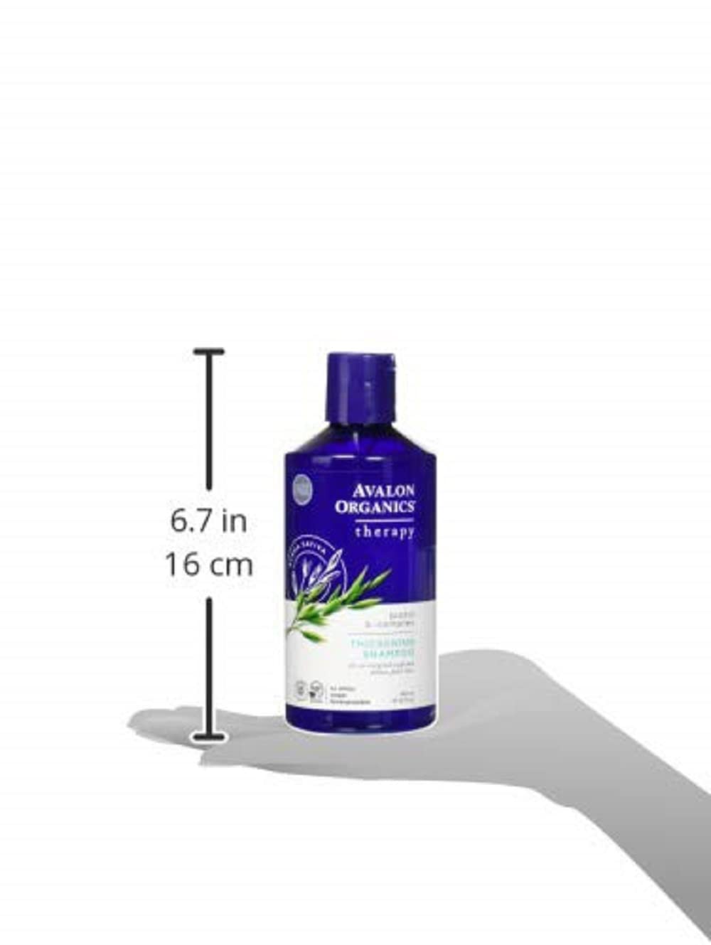 Avalon Organics Biotin B-Complex Thickening Shampoo daily-use shot suggesting routine cleansing.
