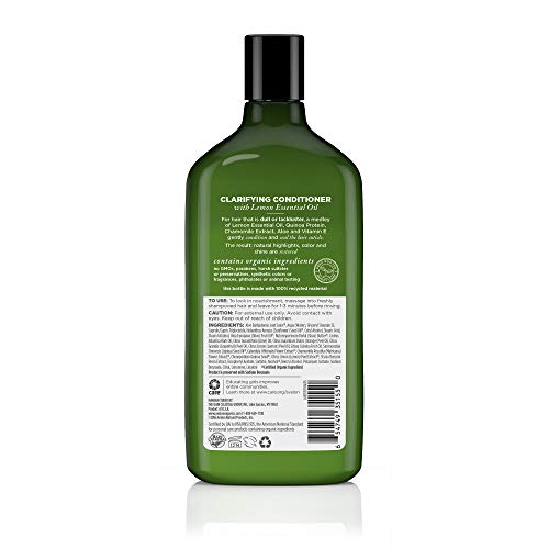 Avalon Organics Clarifying Lemon Conditioner pack of 2 shown for value and routine pairing.