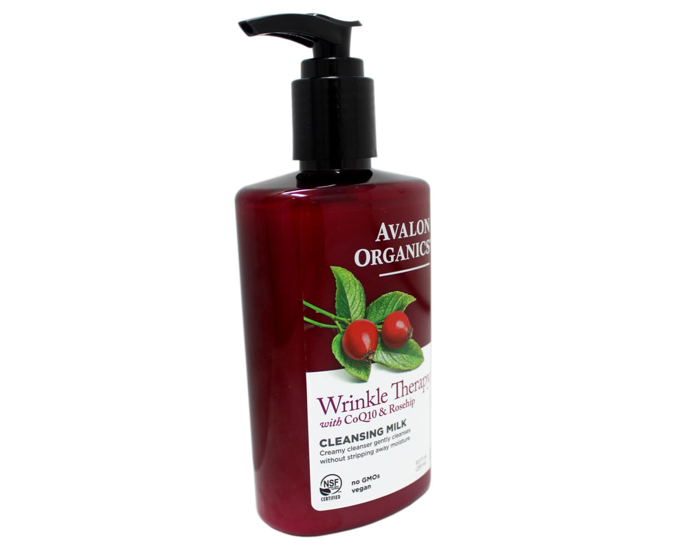Avalon Organics CoQ10 cleansing milk ingredients botanicals highlight organic botanicals and extracts.