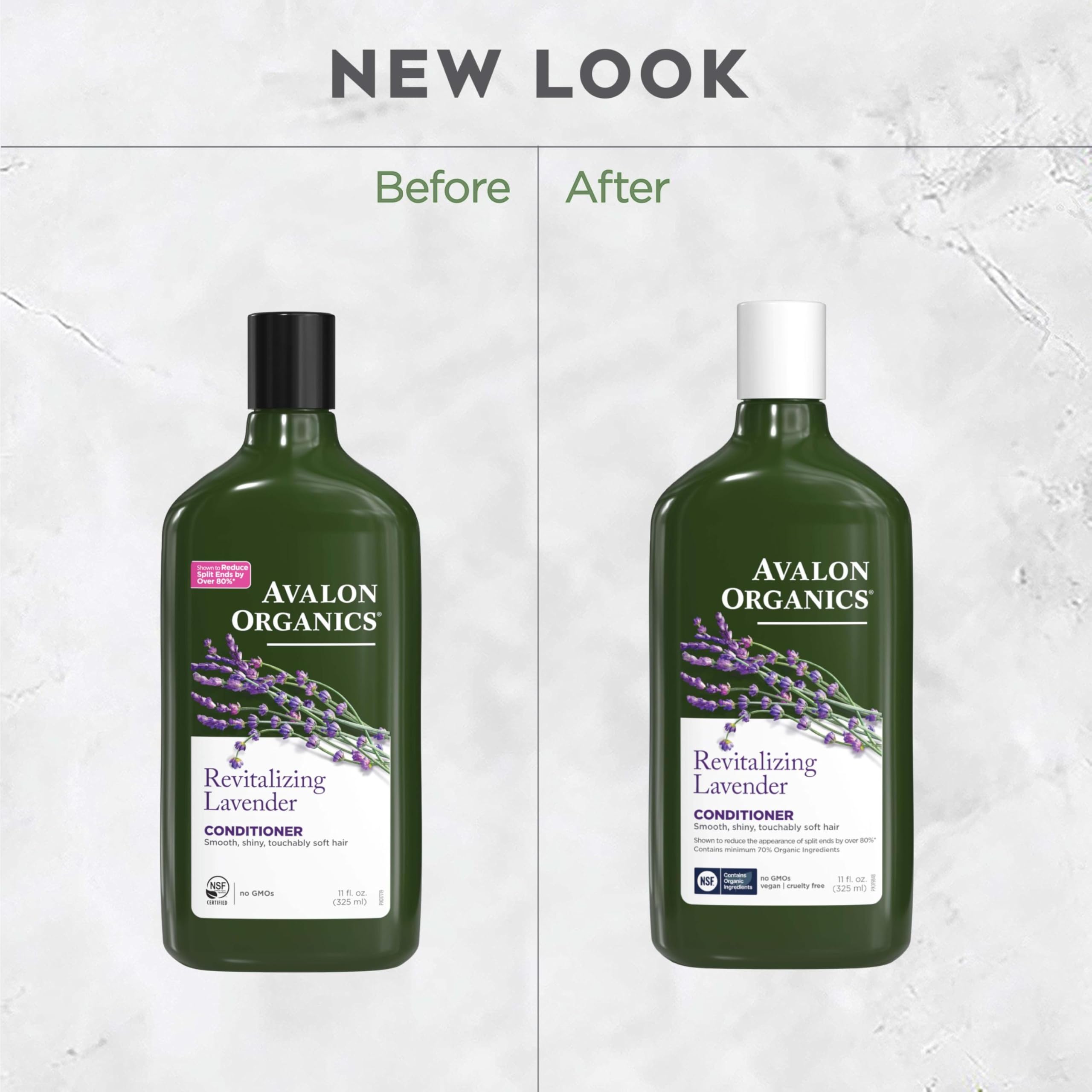 After-use, hair feels touchably soft and lightly scented with Avalon Organics Lavender Conditioner.