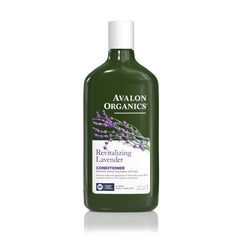 Avalon Organics Revitalizing Lavender Conditioner bottle for smoother, shinier hair.
