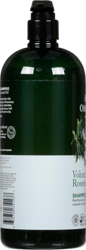 Avalon Organics Rosemary Shampoo ingredients panel closeup highlights organic botanicals