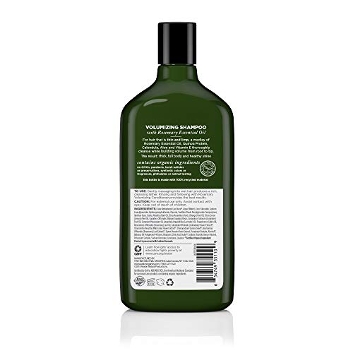 Avalon Organics rosemary shampoo lather close-up illustrating gentle cleansing.
