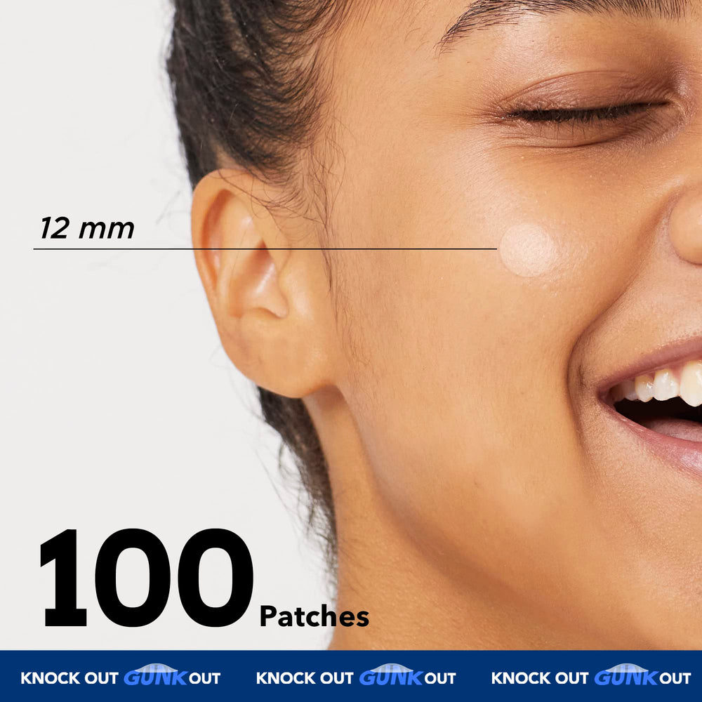 AVARELLE Gunk Out patch travel seal shows convenient on-the-go acne care.