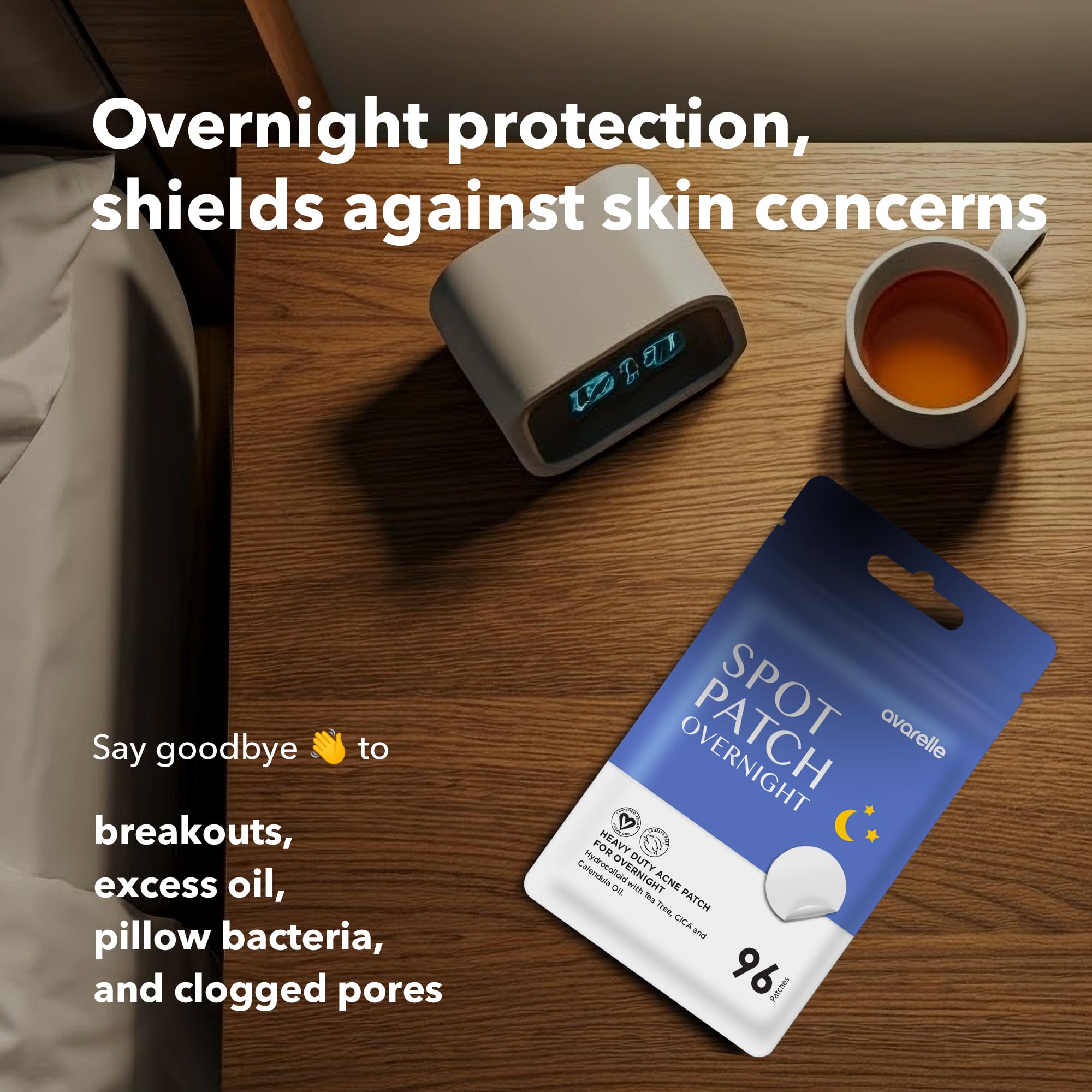 AVARELLE travel pouch patches ready for on-the-go acne care