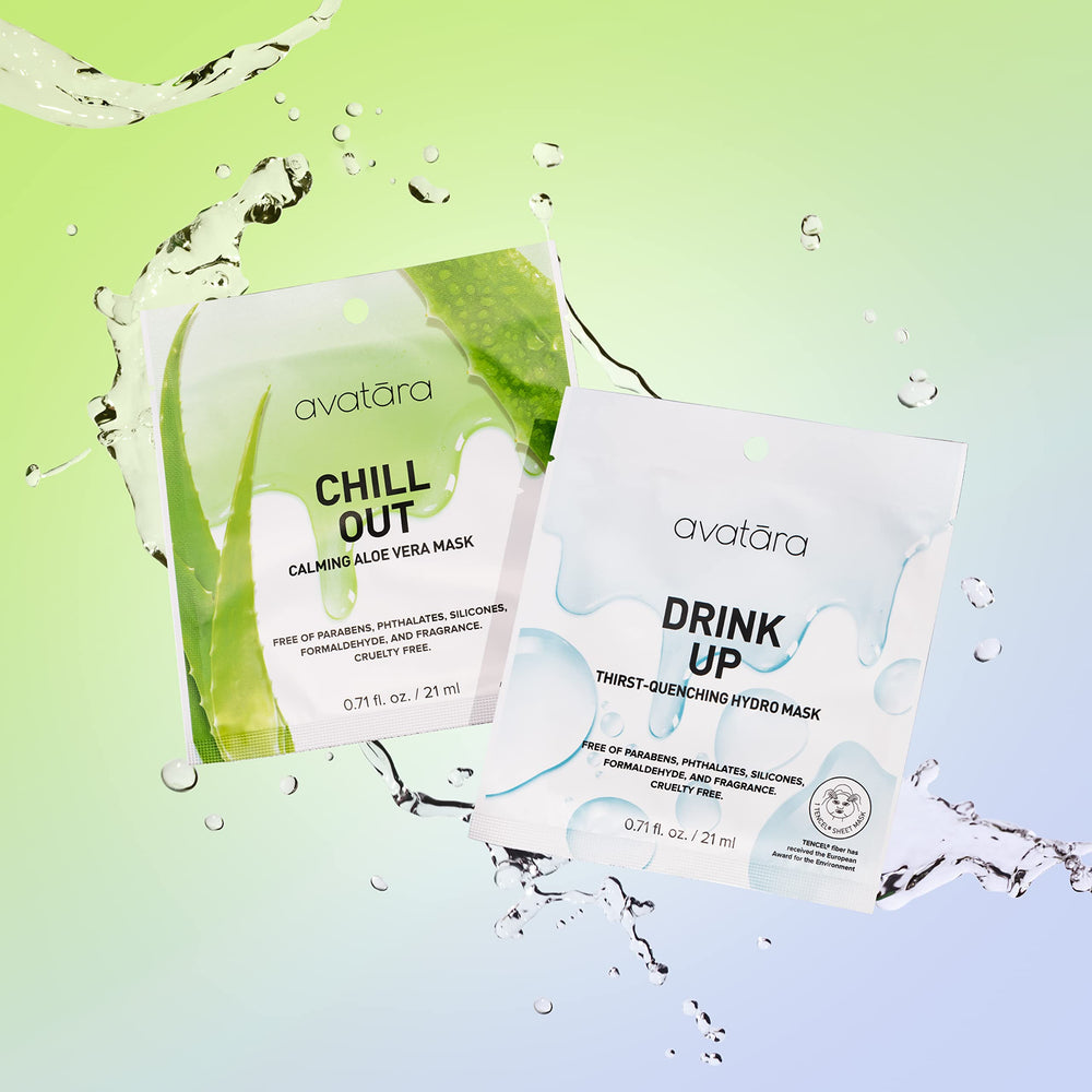 Avatara Chill Out aloe-rich sheet displaying soothing cooling action.