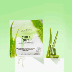 Avatara Chill Out mask texture infused with hyaluronic acid for lasting hydration.