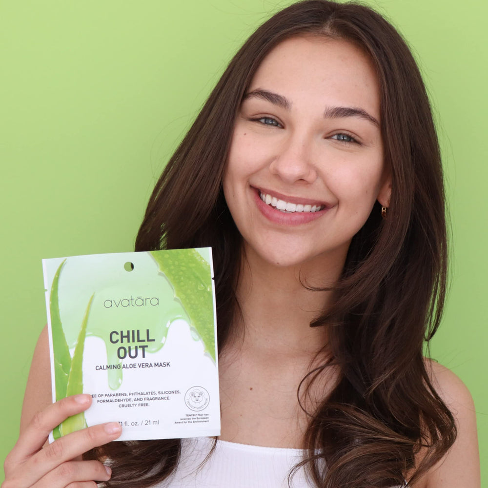 Avatara Chill Out with jojoba esters for gentle skin nourishment.