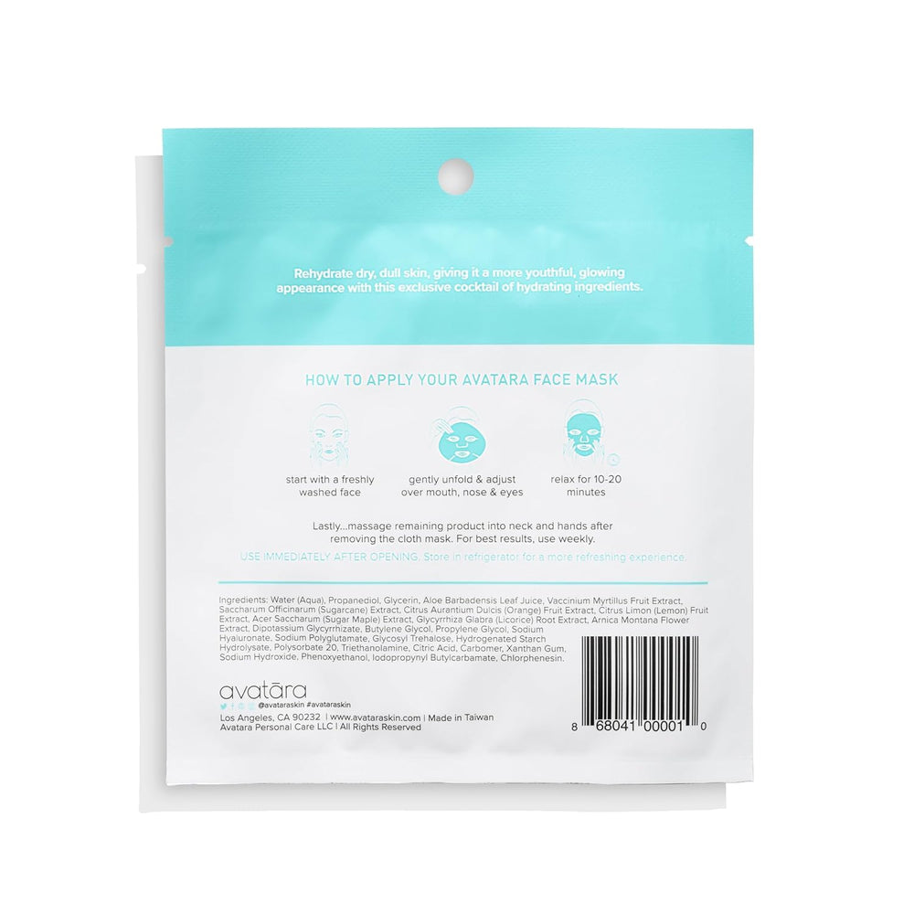Avatara Drink Up cooling application provides a calming moment.
