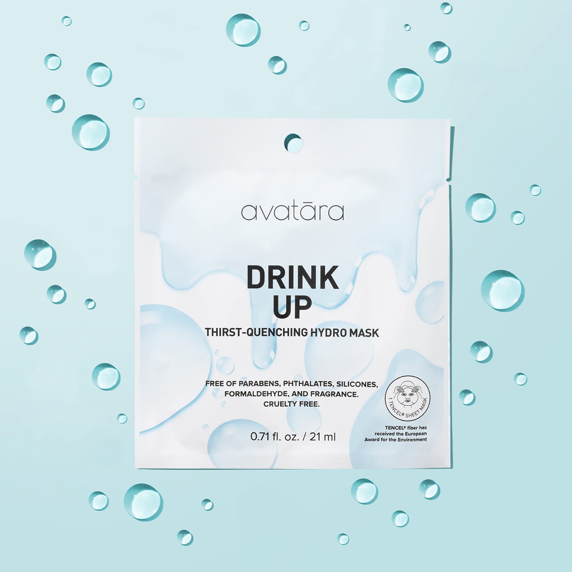 Avatara Drink Up packaging and box presentation for premium skincare.
