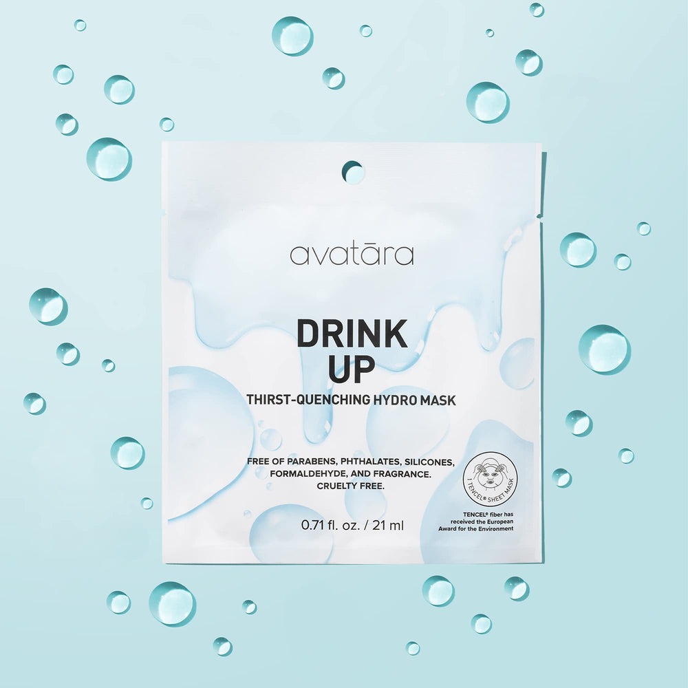 Avatara Drink Up packaging and box presentation for premium skincare.