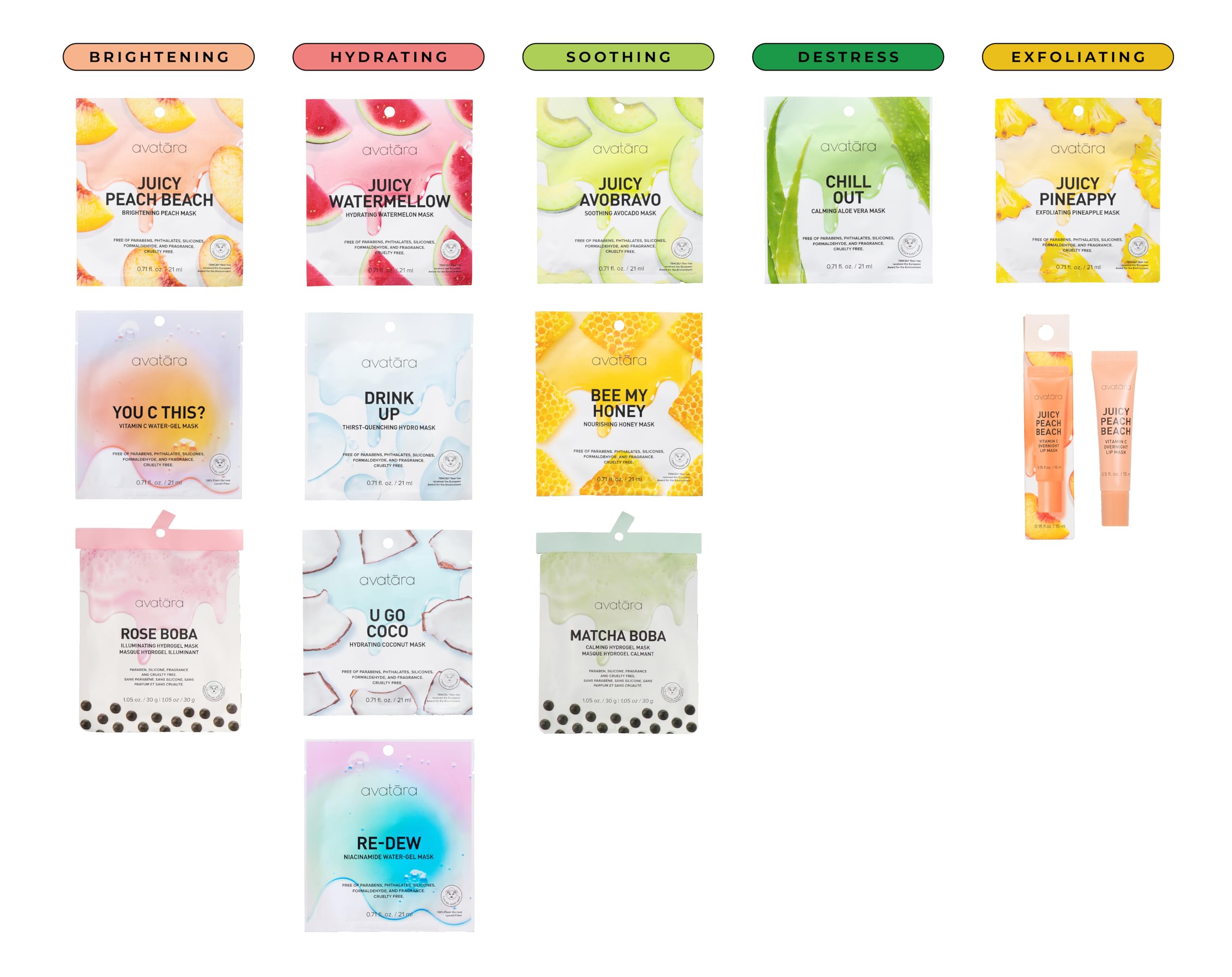 Avatara Juicy Pineappy 15-sheets pack supports versatile at-home skincare sessions.