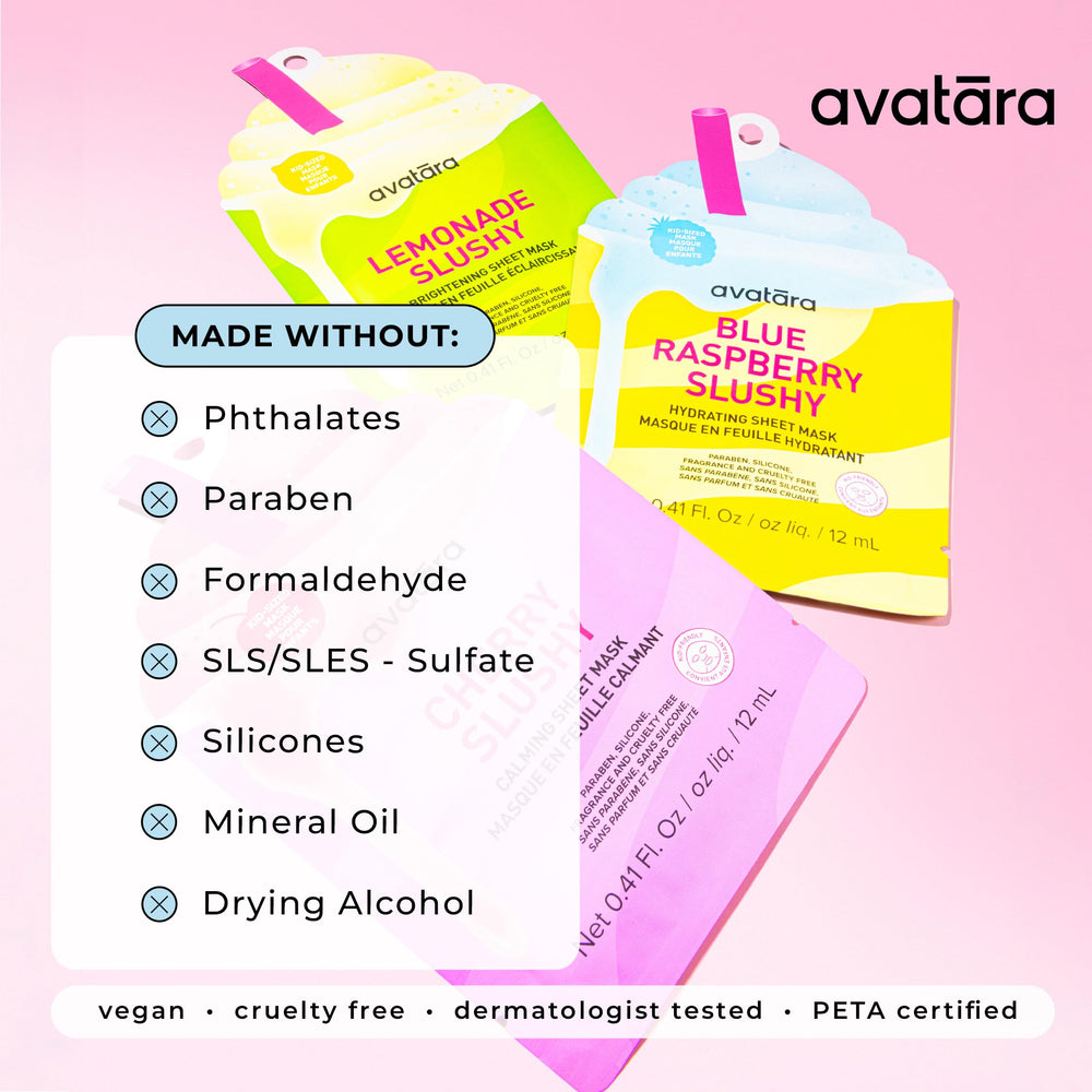 Avatara Kids Slushy Mask Texture Closeup: jelly texture feels light and pleasant.