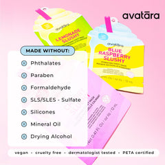 Avatara Kids Slushy Mask Texture Closeup: jelly texture feels light and pleasant.