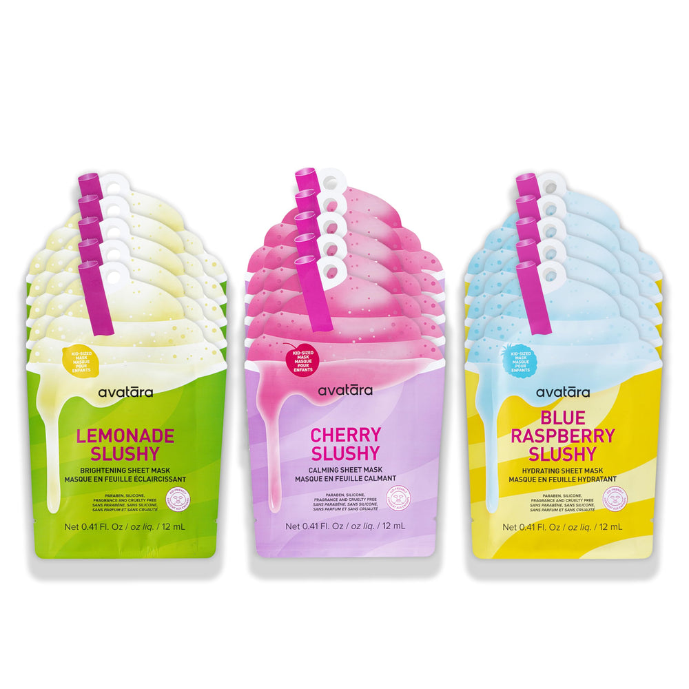 Avatara Kids Slushy Pack Cover: kid-friendly masks for daily gentle skincare.