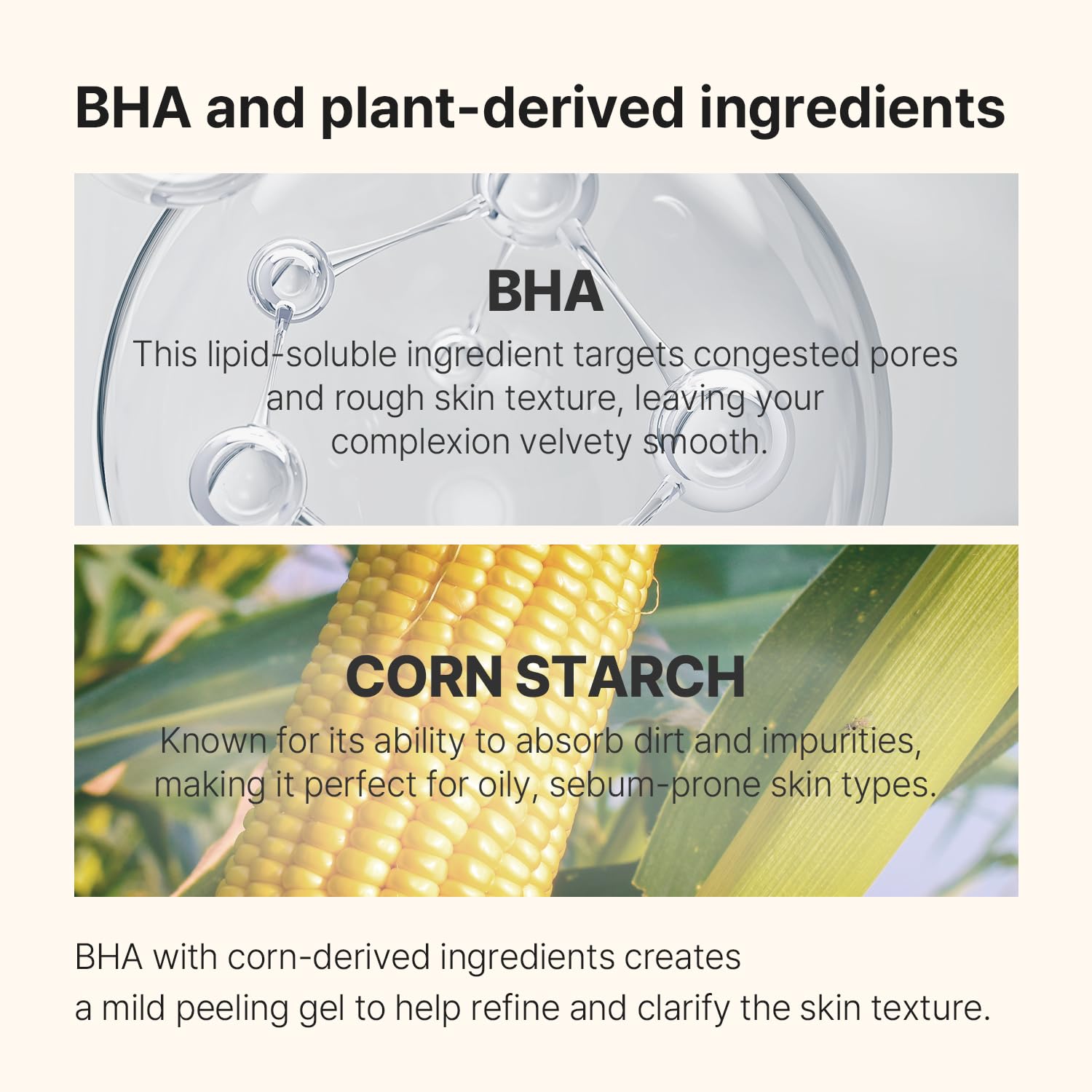 AVCA BHA Pore Cleansing Foam bottle highlights green tea extract ingredients.