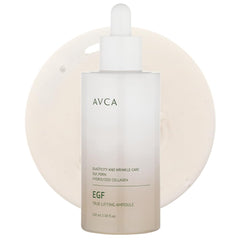 AVCA EGF & PDRN serum bottle front showing a firming, smooth-skin look