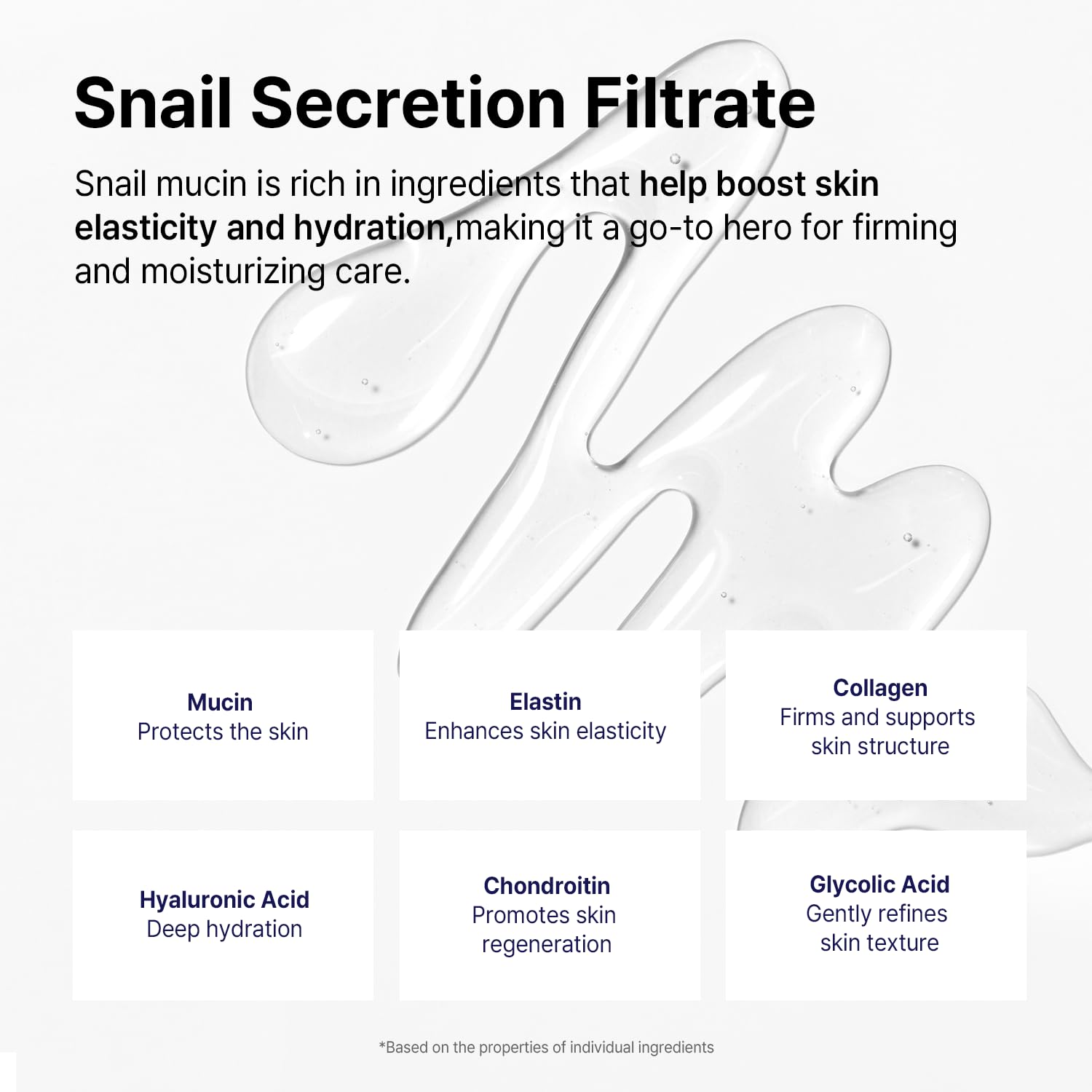 AVCA snail mucin cream on skin conveys firming hydration and bounce