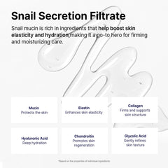 AVCA snail mucin cream on skin conveys firming hydration and bounce