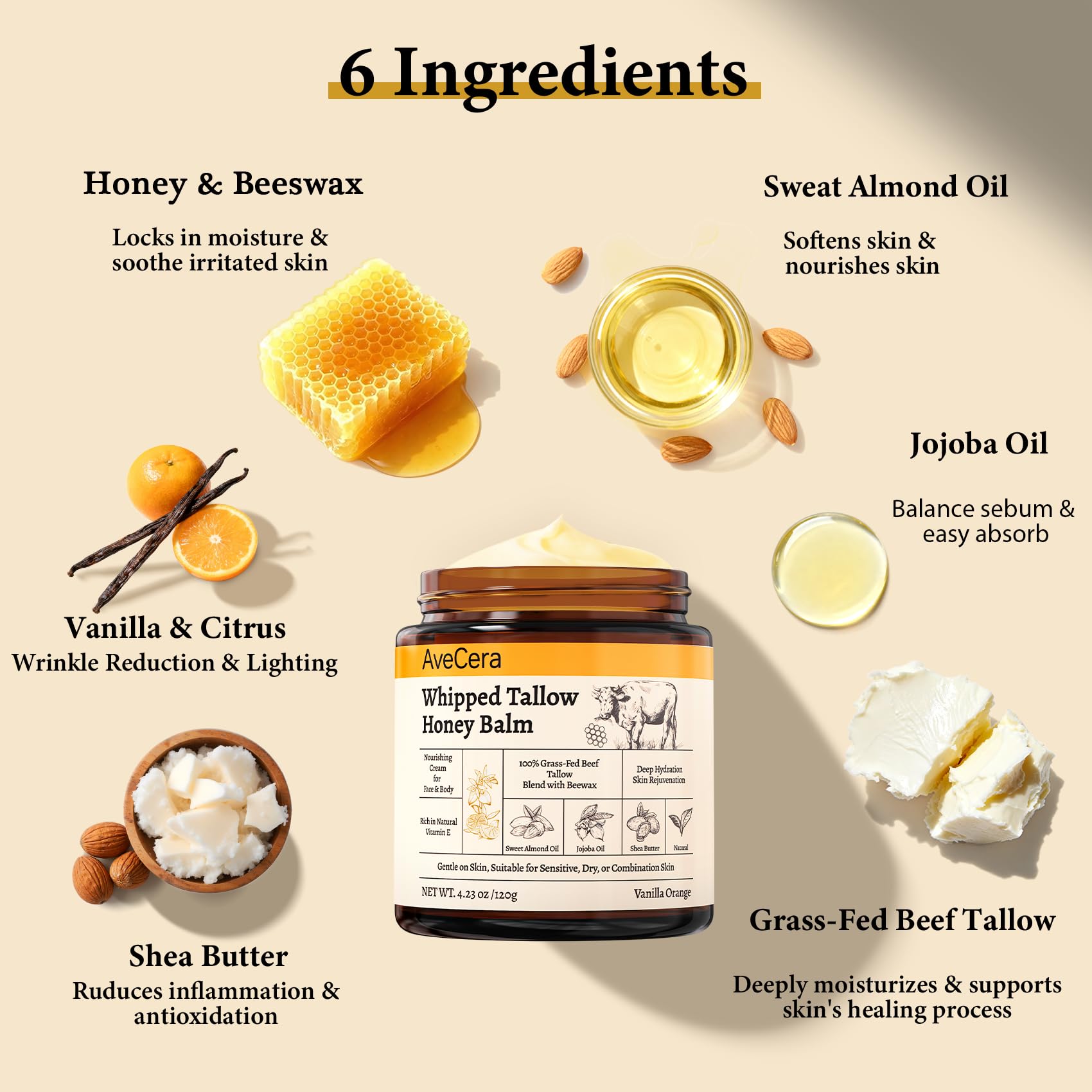 AveCera whipped balm texture scoop demonstrates quick absorption