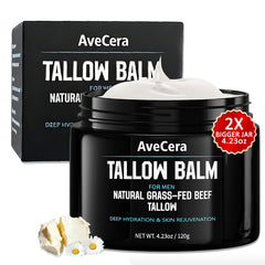 AveCera Wrinkles Smooths Balm in jar for daily facial hydration.