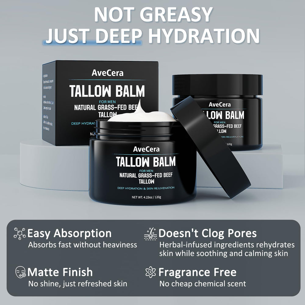 AveCera balm applied to clean skin after shaving.
