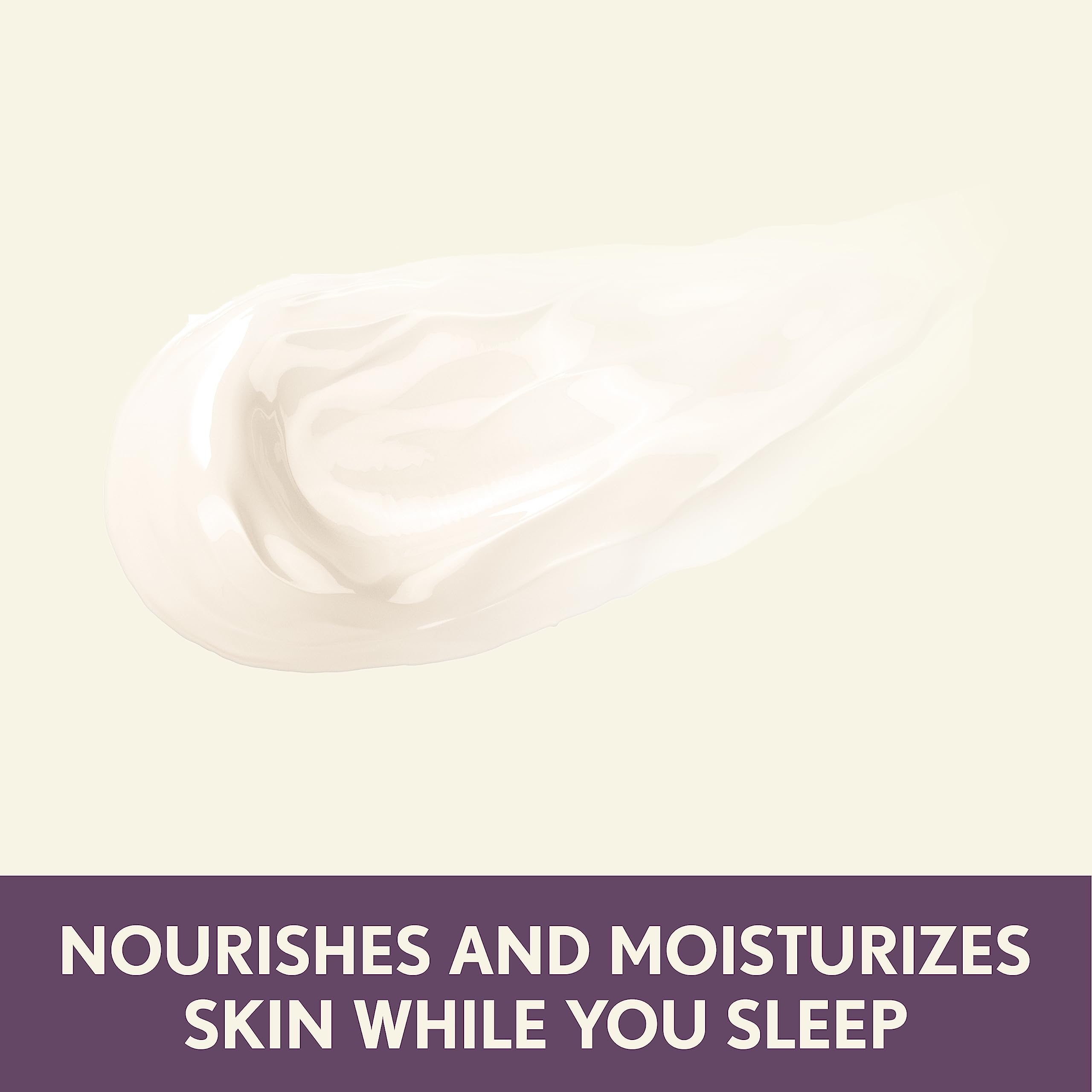 Aveeno Absolutely Ageless night cream texture closeup highlights creamy non-greasy formula.