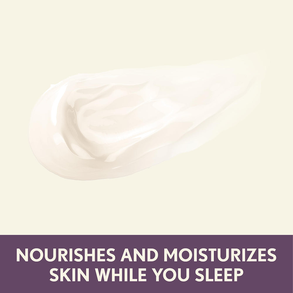 Aveeno Absolutely Ageless night cream texture closeup highlights creamy non-greasy formula.
